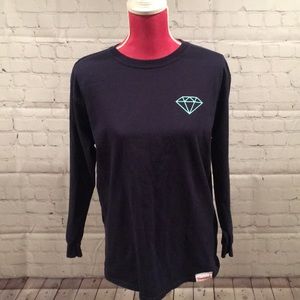 Navy Diamond Supply Company Longsleeve BOYS XL